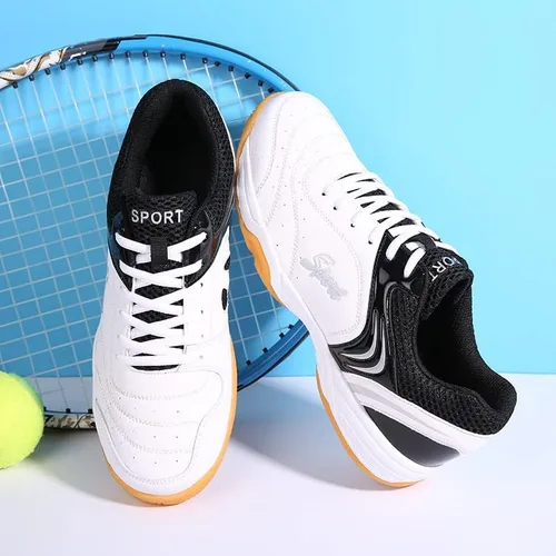 Vista 2 de Zapatos de pickleball para hombre, zapatos de bádminton, zapatos de tenis para interiores, zapatos de cancha de baloncesto, squash, voleibol