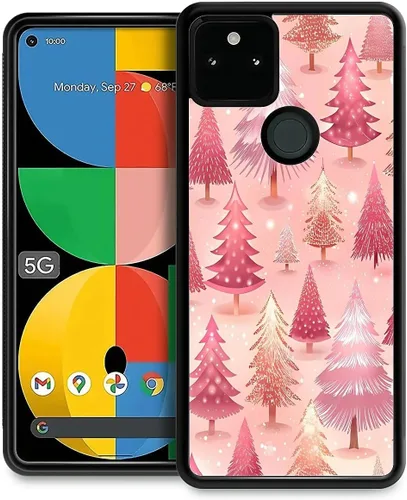 Vista 109 de Funda compatible con Google Pixel 4A 5G, Nochebuena, Google Pixel 4A 5G, delgada, suave, a prueba de golpes, TPU para mujeres y niñas, niños, funda