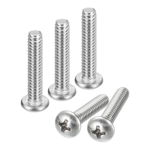 Vista 45 de uxcell Tornillos de máquina de cabeza redonda de 1/4-20x1, tornillo de acero inoxidable 304 18-8, accionamiento Phillips, totalmente roscado