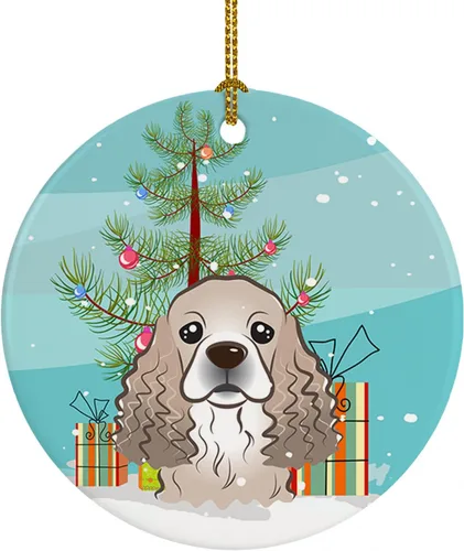 Vista 23 de Caroline's Treasures Adorno de cerámica para árbol de Navidad y Alaskan Malamute para colgar en el árbol de Navidad, para el hogar, Navidad