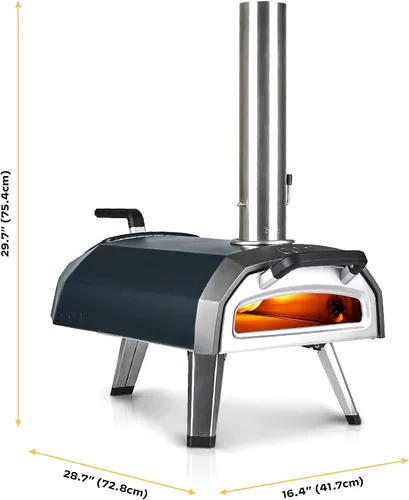 Vista 2 de Ooni Karu 2 Horno de Pizza al Aire Libre Multi-Combustible - Horno de Pizza al Aire Libre de Madera y Gas con Piedra para Pizza y Termómetro
