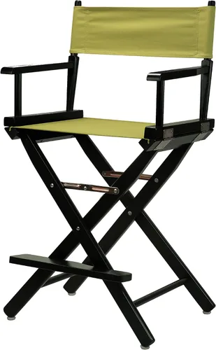 Vista 257 de Casual Home - Silla de director de 18 in, marco negro, lona negra, altura clásica Marco negro - Madera maciza