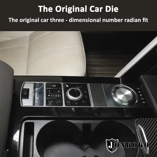 Vista 3 de Aleación modificada consola central botón de control multimedia perilla embellecedores cubierta pegatinas para Land Rover Range Rover Vogue 2015