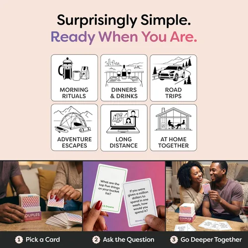 Vista 4 de TALKING POINT CARDS Profundiza tu conexión con 200 tarjetas de conversación divertidas y atractivas para parejas. Construye intimidad, fortalece tu