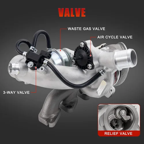Vista 7 de Turbocompresor de 1.4 L con kits de instalación completos compatibles con Buick Encore 2013-2021 Chevy Chevrolet Cruze 2011-2015 Sonic 2012-2020