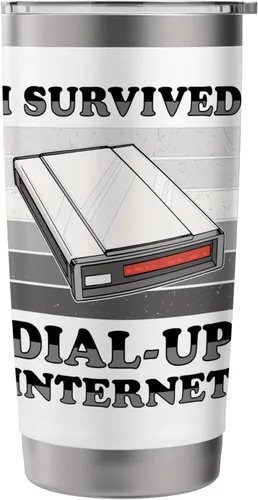 Vista 3 de 90s Nostalgia Retro 90s Dial Up Internet Vintage Stainless Steel Insulated Tumbler