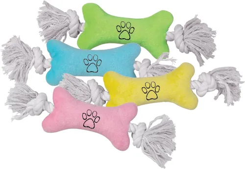 Vista 3 de Zanies Juguetes para perros Tiny Tugger, azul, 7 pulgadas