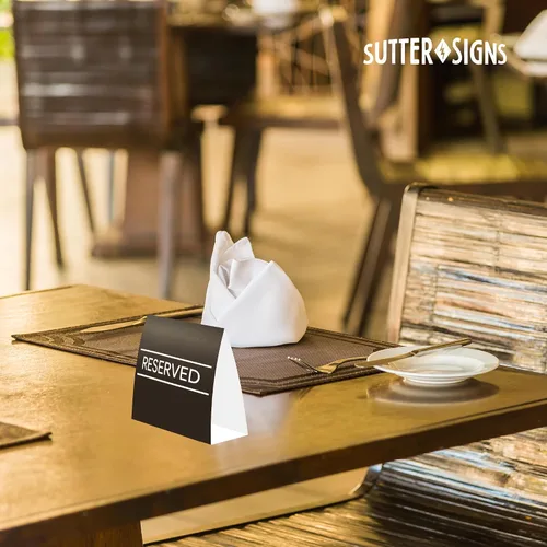Vista 5 de Carteles de mesa reservados, paquete de 20 Tarjetas de mesa para bodas, restaurantes, eventos