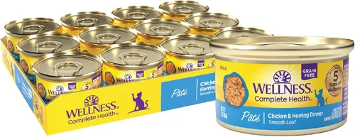 Vista 13 de Wellness Complete Health - Alimento húmedo en paté para gatos adultos, natural, rico en proteínas, sin granos, 3 onzas, paquete de 24