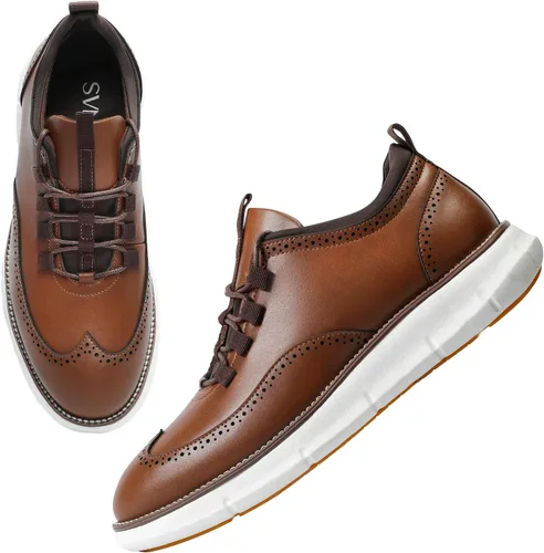 Vista 7 de Mocasines casuales sin cordones para hombre, zapatos elásticos con punta cuadrada, zapatos de vestir de boda, zapatos de lujo para oficina