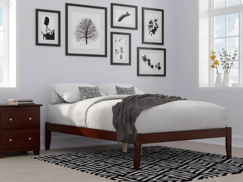 Vista 9 de AFI Colorado - Cama de plataforma tamaño individual XL con estación de carga, color gris