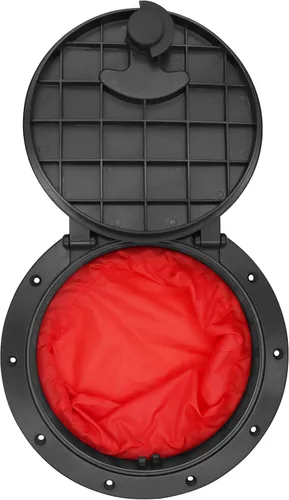 Vista 3 de Escotilla de cubierta negra de 8 pulgadas con bolsa de almacenamiento Kit de placa para kayak, barco, pesca, aparejo