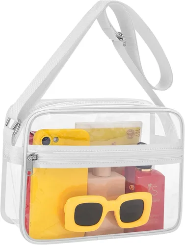 Vista 9 de MAY TREE Clear Bag for Stadium Events Clear Messenger Bag Suitable for Concert Outfits and Sports Events