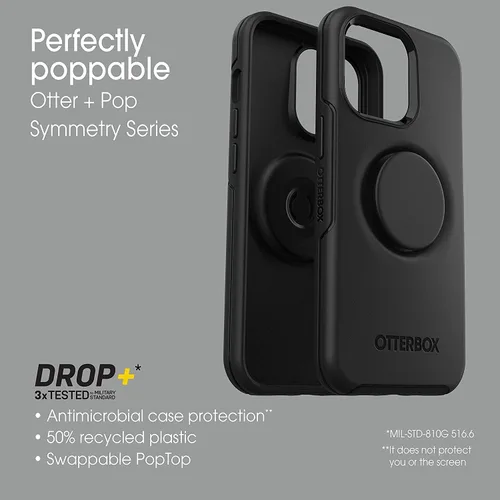 Vista 7 de OtterBox + Pop Symmetry Series Funda para iPhone 13 Pro (solamente) Embalaje no minorista (Berry Flow)
