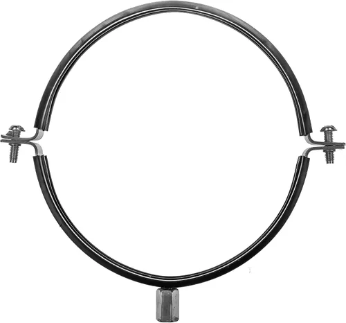 Vista 6 de Vent Systems Abrazadera de tubo de 8 pulgadas – Abrazaderas de conducto de acero galvanizado de alta resistencia con forro de goma para reducción