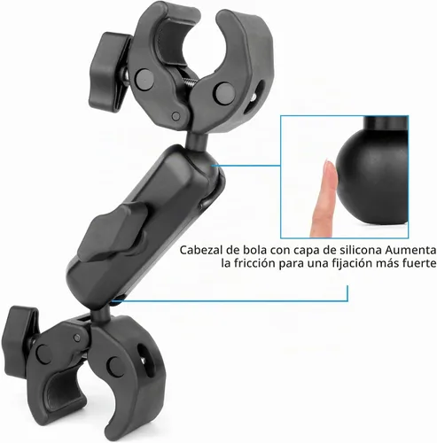 Vista 4 de SOONSUN - Soporte de doble abrazadera, abrazadera para sombrilla para silla