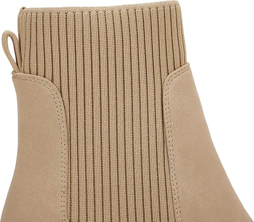 Vista 5 de Botines Chelsea con suela de plataforma para mujer botines de combate elásticos con tacón grueso