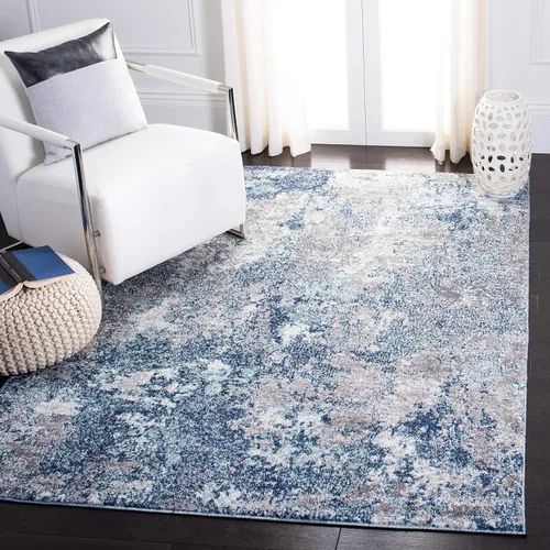 Vista 20 de SAFAVIEH Aston Collection - Alfombra decorativa, 2 x 5 pies, gris claro y gris, diseño abstracto moderno, no desprende pelusa y de fácil cuidado