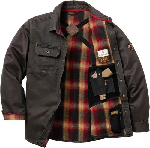 Vista 7 de Legendary Whitetails - Chaqueta Journeyman para hombre, tipo camisa, Conceal and Carry Cebada
