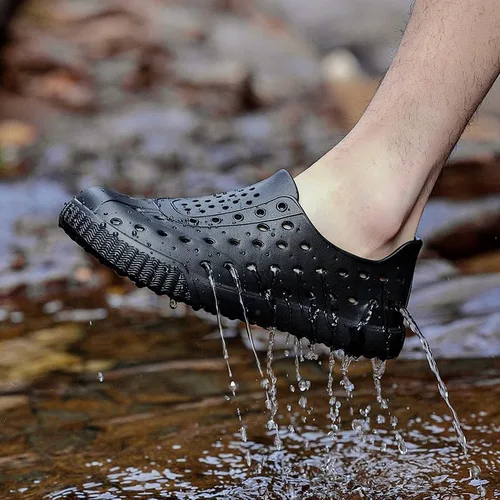 Vista 5 de Mens Garden Shoes for Women Breathable Slip-On Gardening Clogs Quick Dry Non-Slip Water Shoe Outdoor Beach Lightweight Sandals