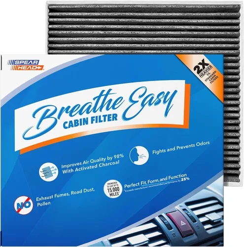 Vista 35 de Spearhead Odor Defense Breathe Easy - Filtro de cabina para AC y calentador Compatible con Chrysler 200 2015-17, Cherokee 2014-18 como OEM Hasta