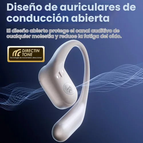 Vista 7 de Auriculares de oreja abierta inalámbricos - Auriculares Bluetooth 5.4 con pantalla digital LED IPX7 impermeable, auriculares inalámbricos control
