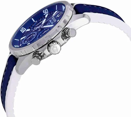 Vista 4 de Bulova 96B287 - Reloj cronógrafo de cuarzo para hombre con correa de silicona