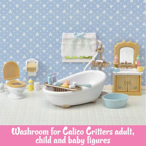 Vista 3 de Calico Critters - Juego de baño de campo - Juegos de muebles para casa de muñecas