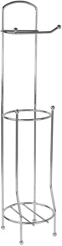 Vista 6 de Home Basics, soporte para pañuelos, para baño, con despachador, Plateado, Paquete de 1