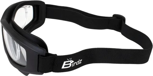 Vista 5 de Birdz 3 pares de gafas Flyer Extreme Sports Construcción Super Seal Gafas de seguridad – Lentes transparentes, ahumadas y amarillas con adaptador Rx