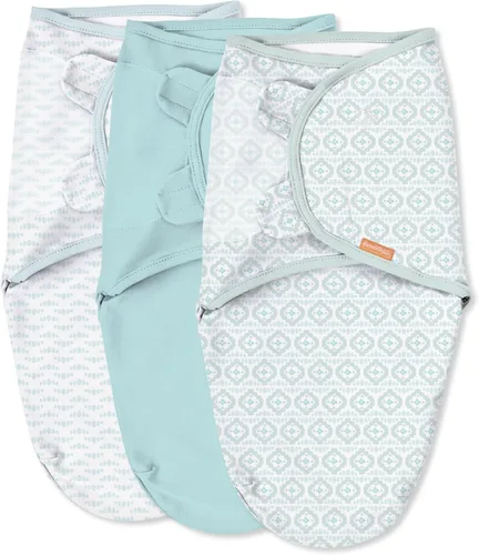 Vista 12 de SwaddleMe - Manta original para bebé, talla S/M, de 0 a 3 meses, paquete de 5 (diseño de amapolas bonitas)