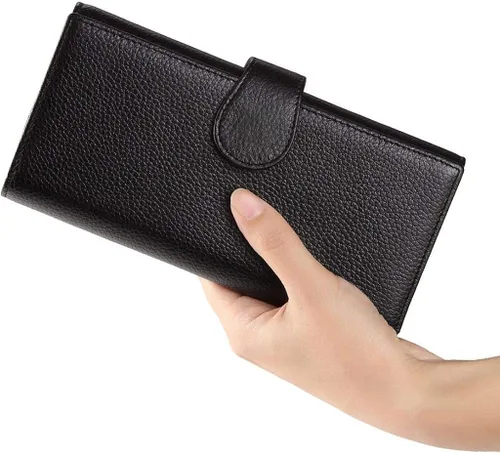 Vista 6 de JEEBURYEE - Cartera de cuero para mujer con bloqueo RFID