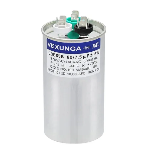 Vista 27 de VEXUNGA Capacitor Dual de Arranque Redondo A/C de 50/5 uF 50+5 MFD 370VAC o 440VAC CBB65 CBB65B Capacitores de Aire Acondicionado para Motor