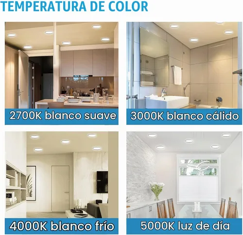 Vista 4 de ECOELER Luces LED de disco de montaje empotrado regulables de 6 pulgadas, 16.5 W, 1000 lm, luz de día de 5000 K, luz de techo de montaje