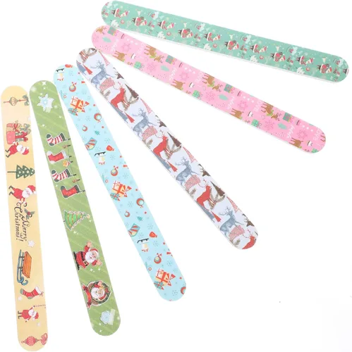Vista 2 de Juego de limas de uñas: 12 piezas de limas de uñas de Navidad, herramientas de pedicura y manicura para mujeres y niñas, estilo aleatorio