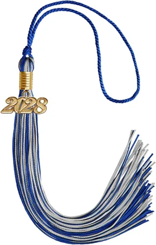 Vista 174 de Endea Graduation - Borla de doble color mixto con fecha dorada (negro/dorado antiguo, 2021)