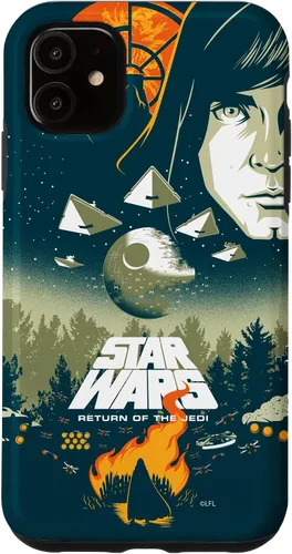 Vista 8 de Star Wars Funda con póster de película retro ilustrada con el regreso del Jedi para iPhone 17