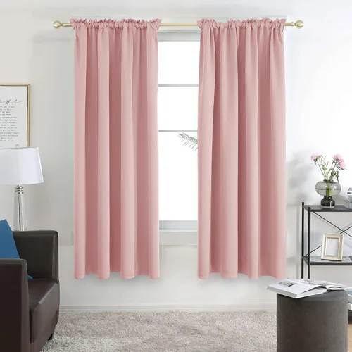 Vista 171 de Deconovo Cortinas opacas, aislamiento térmico, dobladillo para barra, reducción de ruido, certificado Oeko-TEX, cortinas de oscurecimiento