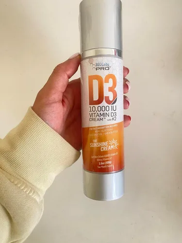 Vista 6 de Crema natural de vitamina D3 10000IU de vitamina D de máxima fuerza, combate la deficiencia de vitamina D naturalmente - con vitamina K2 y extracto