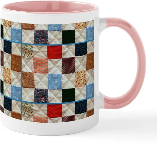 Vista 58 de CafePress I'd Rather Be Quilting Mug Taza de café de cerámica de 11 oz (11.0 fl oz)