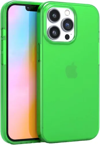 Vista 14 de FELONY CASE - Funda protectora transparente azul neón para iPhone 14 Pro Max TPU and Polycarbonate Shock-Absorbing Bright Cover - Crack Proof with