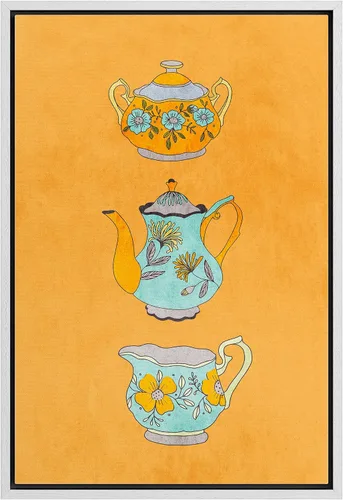 Vista 50 de SIGNWIN Lienzo enmarcado para pared, arte ornamental de neón fino, tazas de té, comida y bebida, ilustraciones culturales, arte moderno, elegante