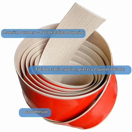 Vista 3 de Tira de transición de suelo, tiras autoadhesivas para cubrir umbrales, reparación de umbrales, pisos de vinilo, transiciones, tira divisora plana