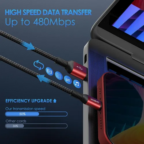 Vista 6 de Cable de carga para iPhone [certificado MFi de Apple], paquete de 3 cables USB-A a Lightning de 3 pies, cable de carga rápida trenzado de nailon