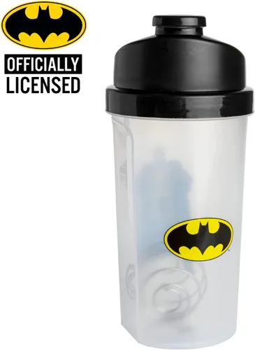 Vista 6 de Paladone Batman Protein Shaker - Botella mezcladora de 23 onzas, con licencia oficial de DC Comics