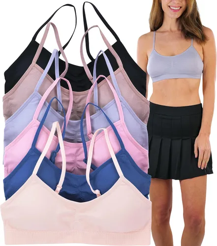 Vista 5 de ToBeInStyle Paquete de 6 bralettes acolchados sin costuras para mujer