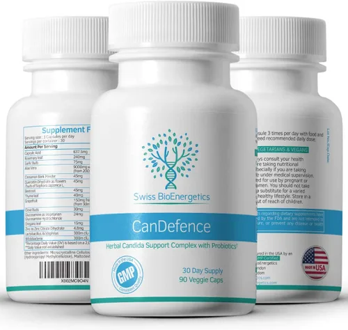 Vista 6 de CanDefence - Candida Cleanse Ultimate Extra Strength Formulación Todo-en-Uno con Ácido Caprílico, Probióticos y un Equilibrio Sinérgico de 11