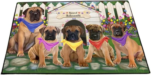 Vista 13 de Doggie of the Day Bullmastiff Dogs Floor Mat - 4th of July Independence Day - Best Dog Doormat - Protector Decor - Unique Portrait Art - Premium
