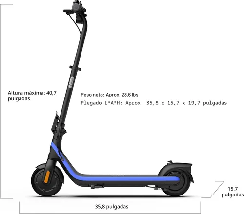 Vista 12 de Segway C2 Pro /C2 Go / C2 Lite Kids Electric Scooter, Lightweight Design, UL Certified