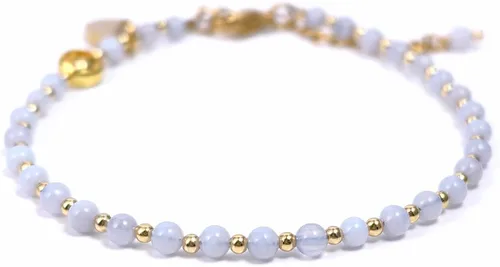 Vista 30 de Morchic 3mm Natural Gemstone Beaded Bracelet for Women, Dainty Tiny Charm Jewelry, Adjustable 7.1-8.6" Ideal Birthday Holiday Gift